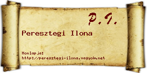 Peresztegi Ilona névjegykártya